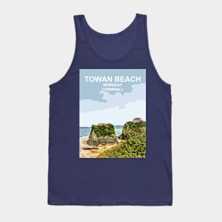 Towan Beach Newquay Cornwall. Cornish gift. Travel poster Tank Top